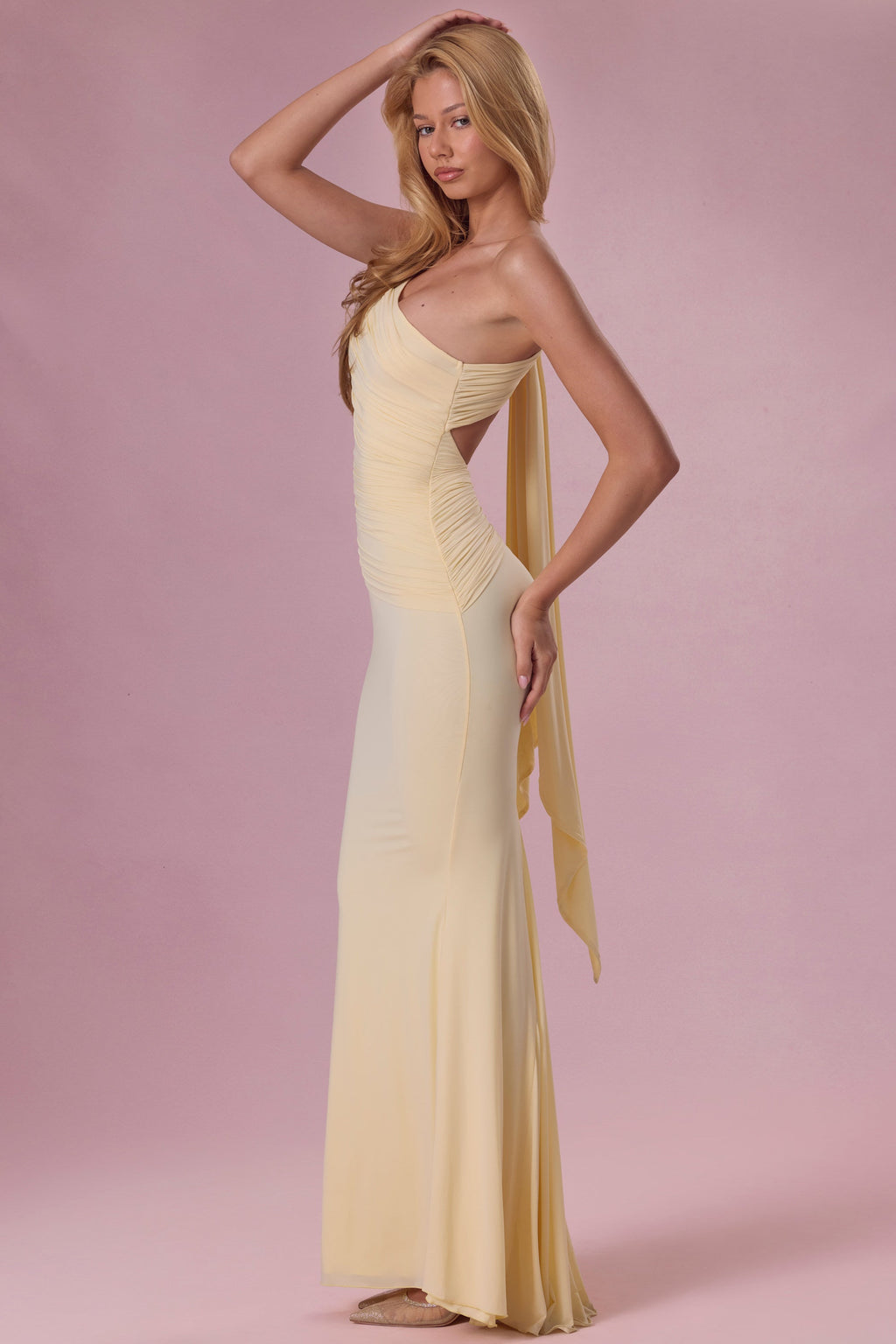 Chic Jersey Bridesmaid Dress in Butter