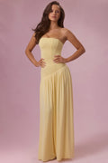 Chic Jersey Strapless Gown in Butter