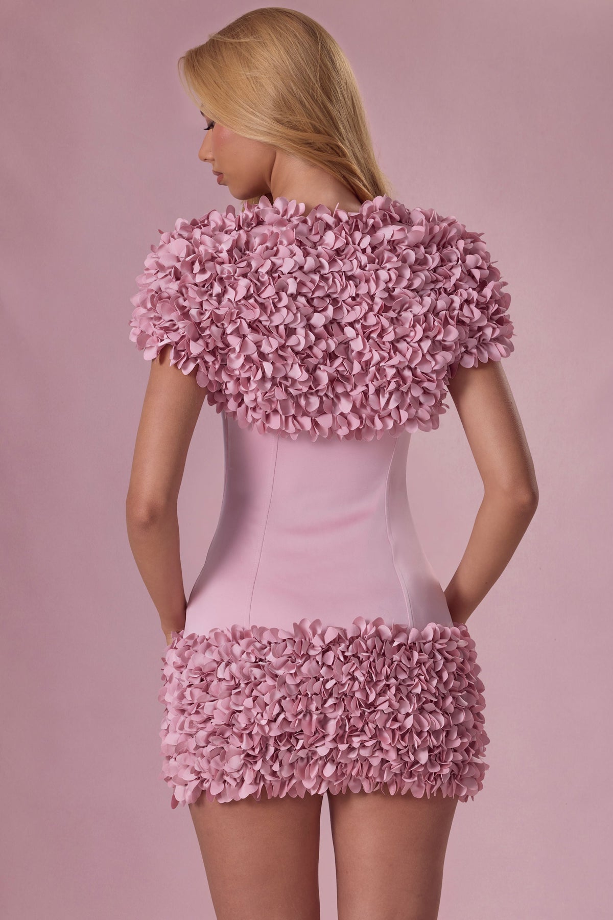 Chic Cropped Bolero in Blush Pink