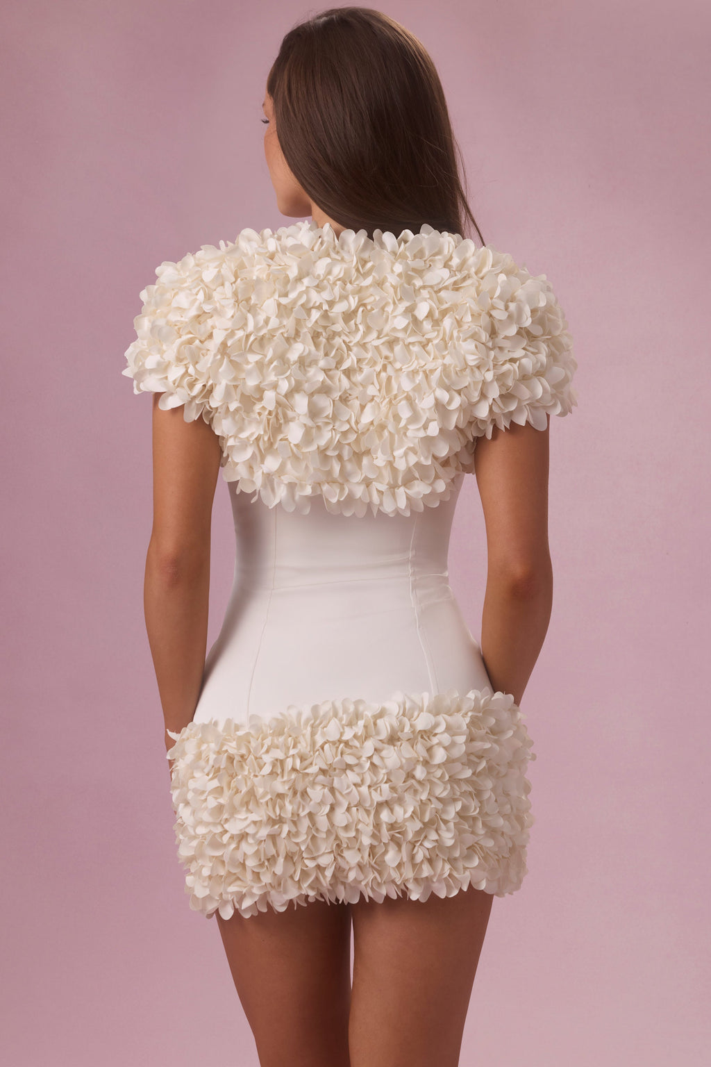 Chic Cropped Bolero in Pearl