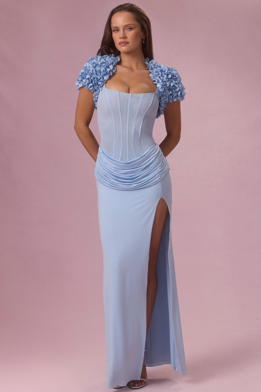 Chic Cropped Bolero in Sky Blue