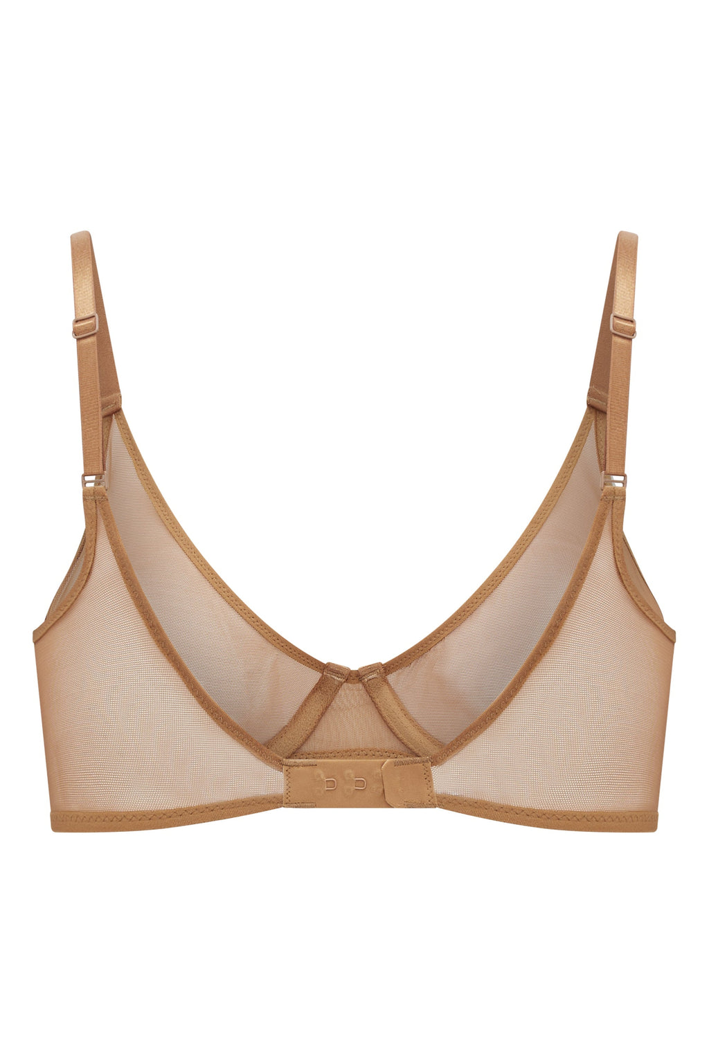 Chic Soft Mesh Single Layer Underwired Bra in Almond