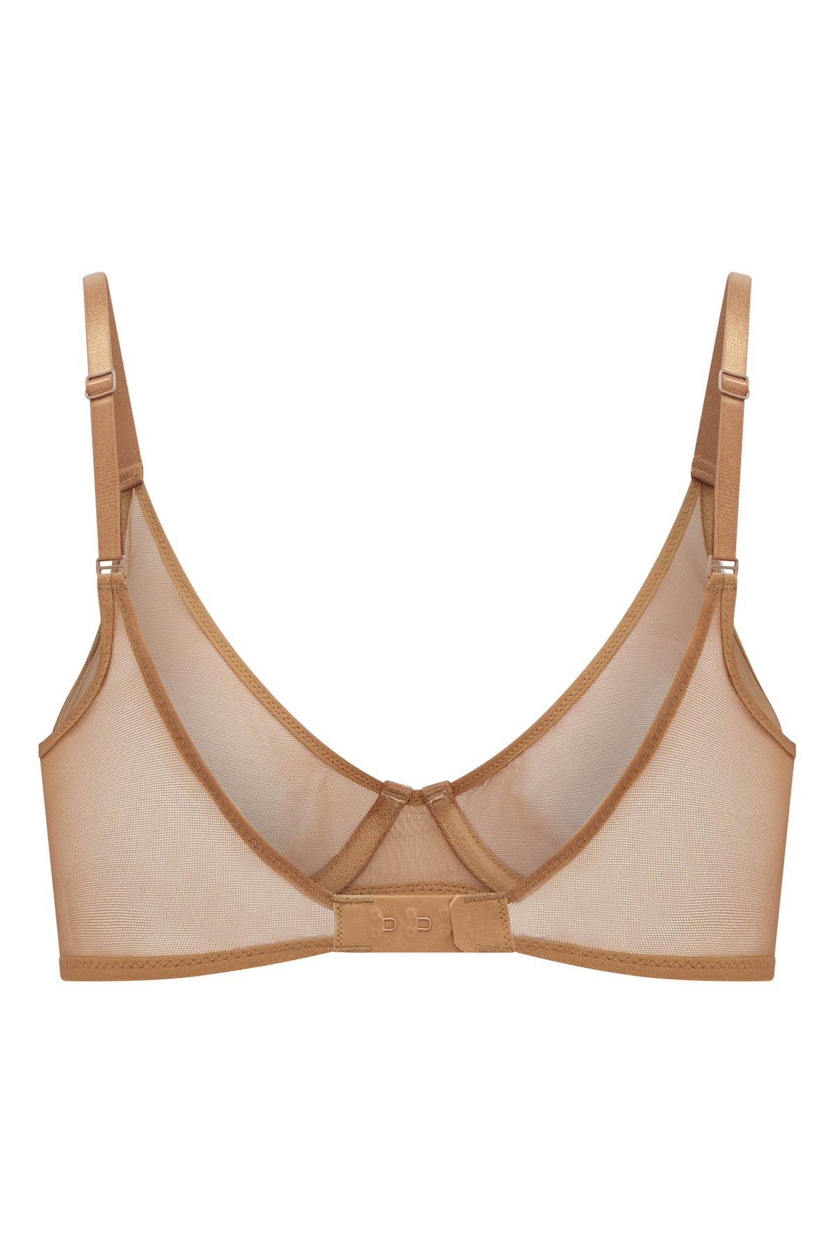 Chic Soft Mesh Single Layer Underwired Bra in Almond