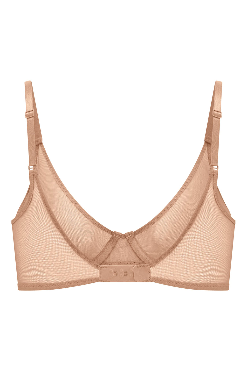 Chic Soft Mesh Single Layer Underwired Bra in Warm Peach