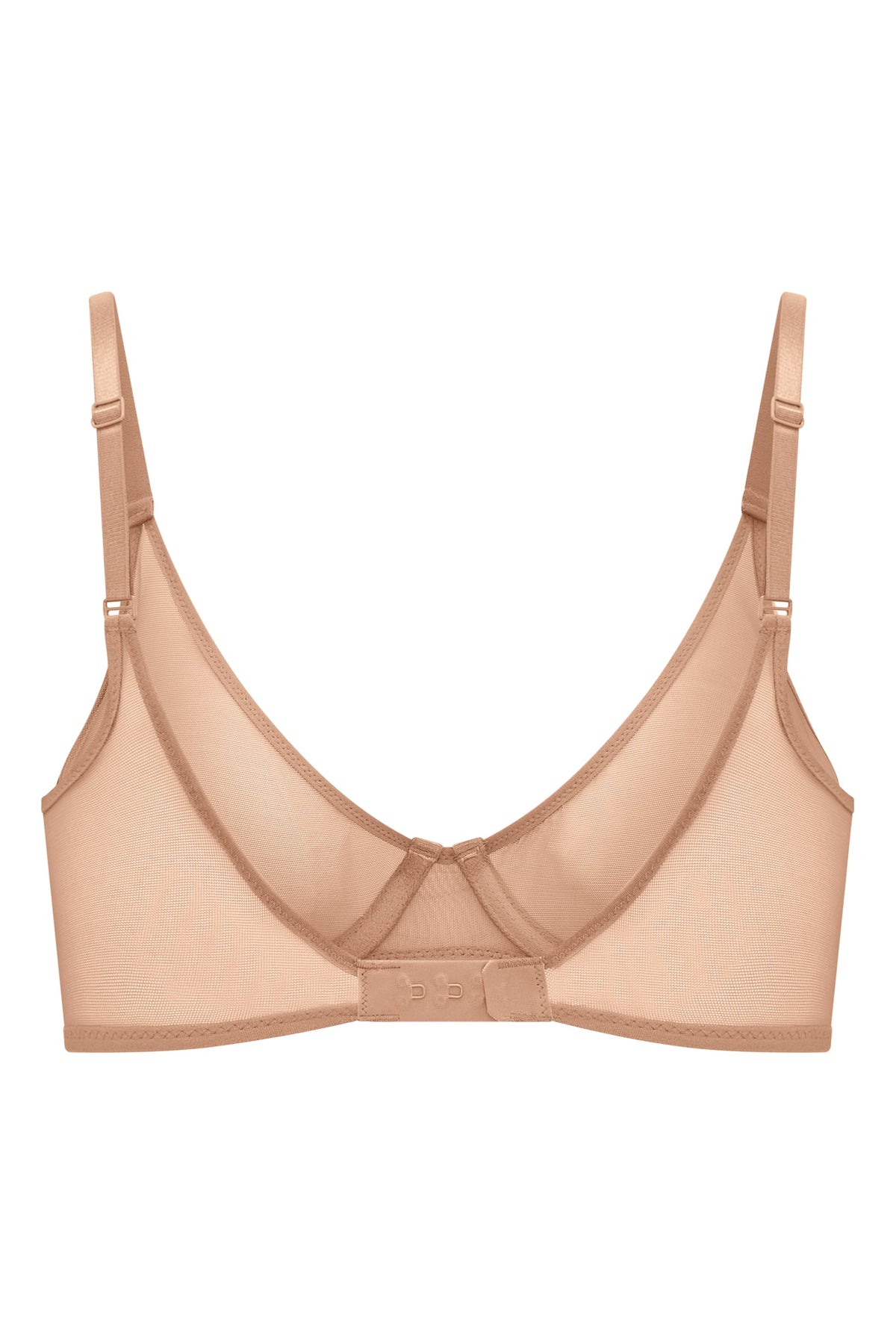 Chic Soft Mesh Single Layer Underwired Bra in Warm Peach