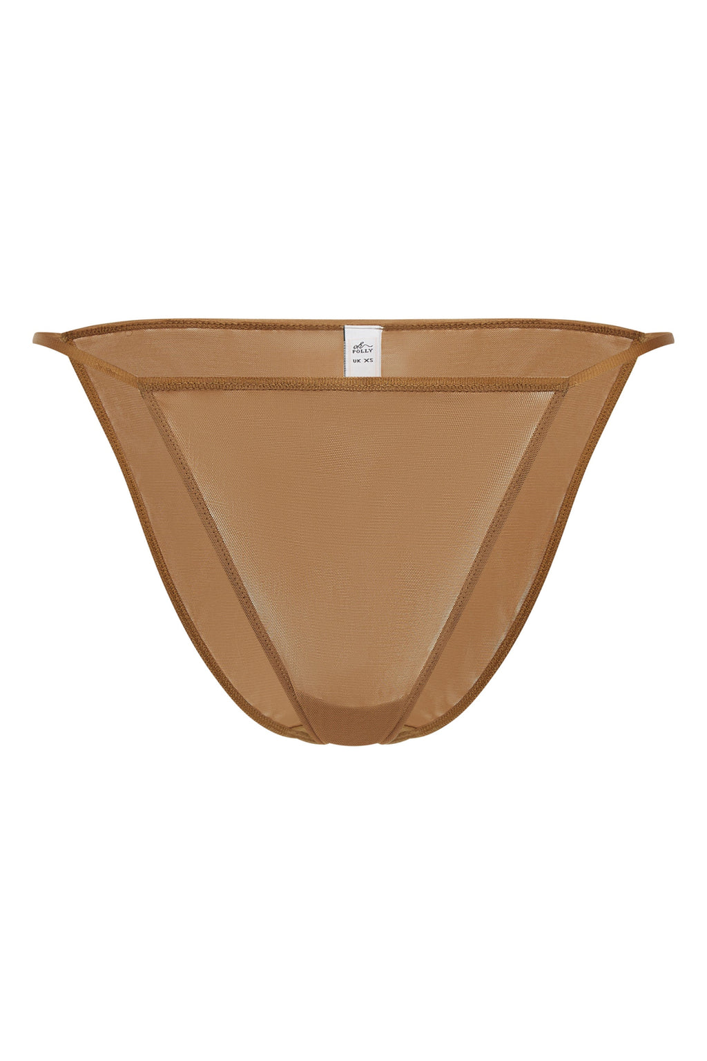 Chic Soft Mesh String Bikini in Almond