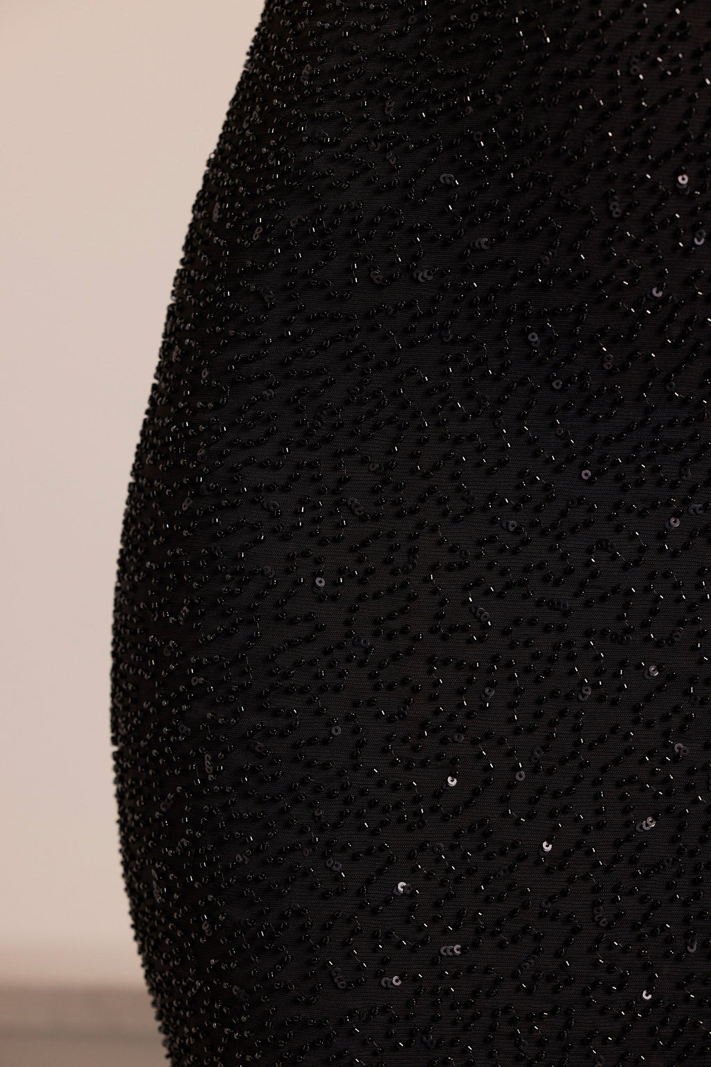 Chic Embellished Cowl Neck Maxi Dress in Black