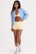 Chic Knit Cropped Cardigan in Powder Blue