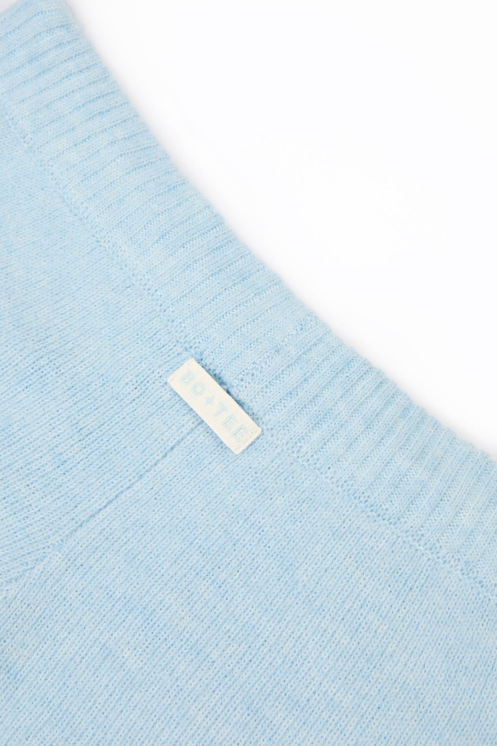 Chic Knit Mid-Rise Wide-Leg Joggers in Powder Blue