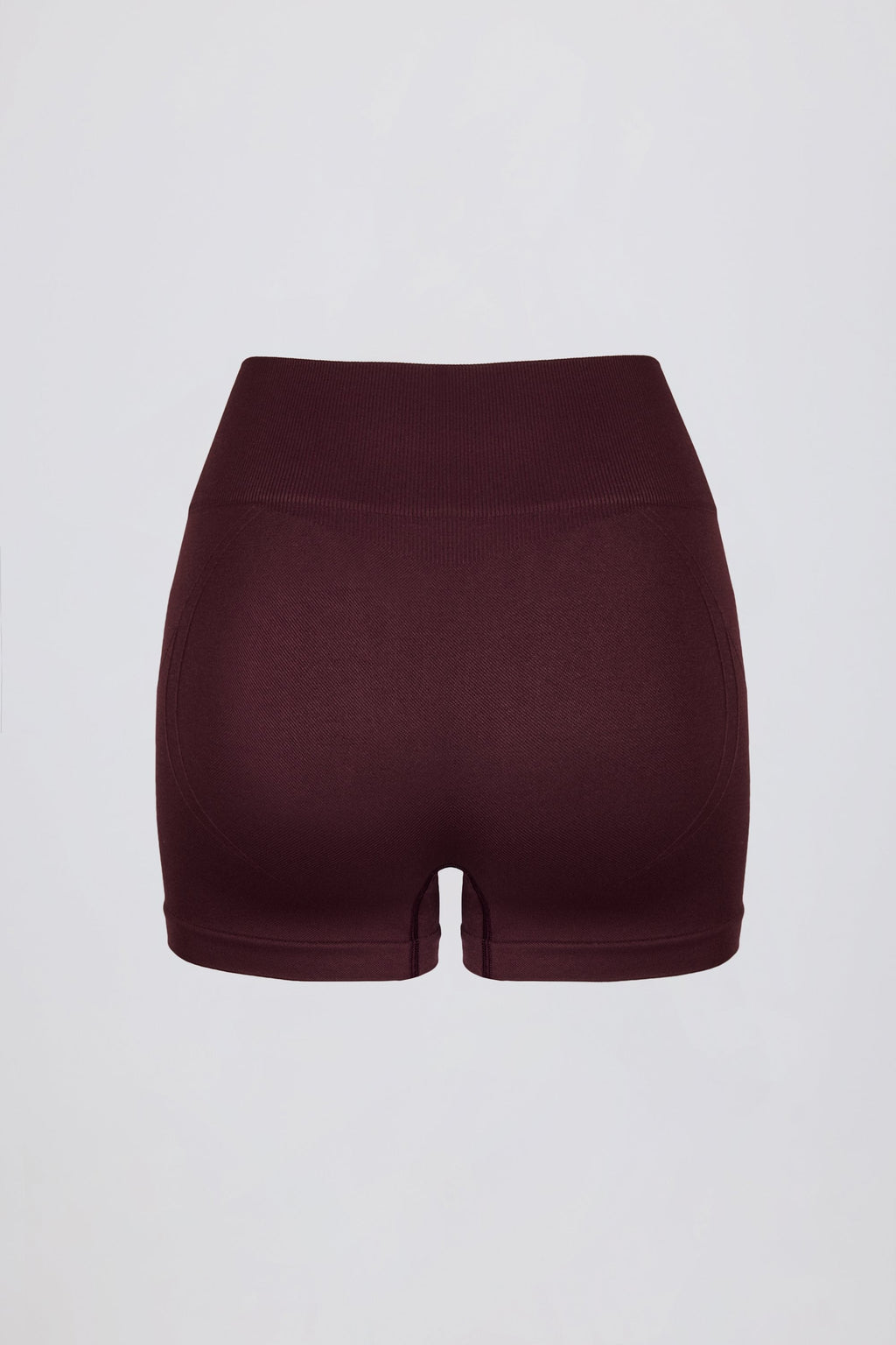 Chic Super Sculpt Seamless Mini Shorts in Burgundy