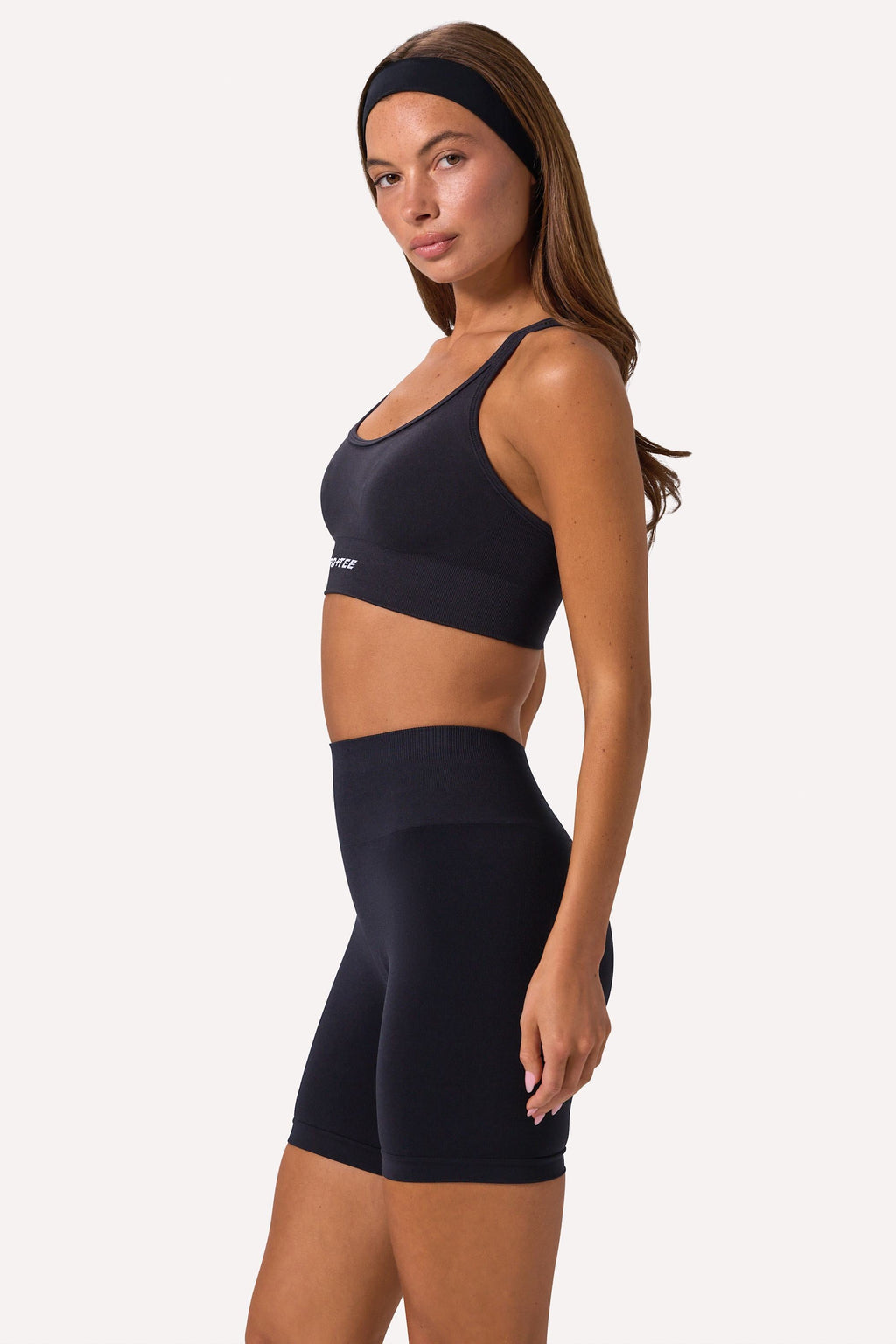 Chic Define Luxe High-Waist Biker Shorts in Black