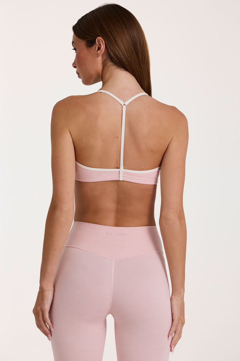 Chic Soft Active Sports Bra in Blush Marl