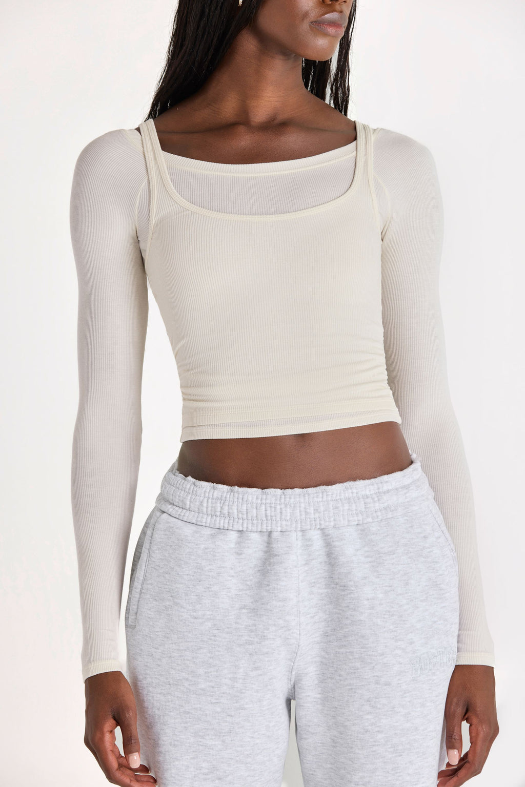 Chic ButterCloud Layered Top in Coconut