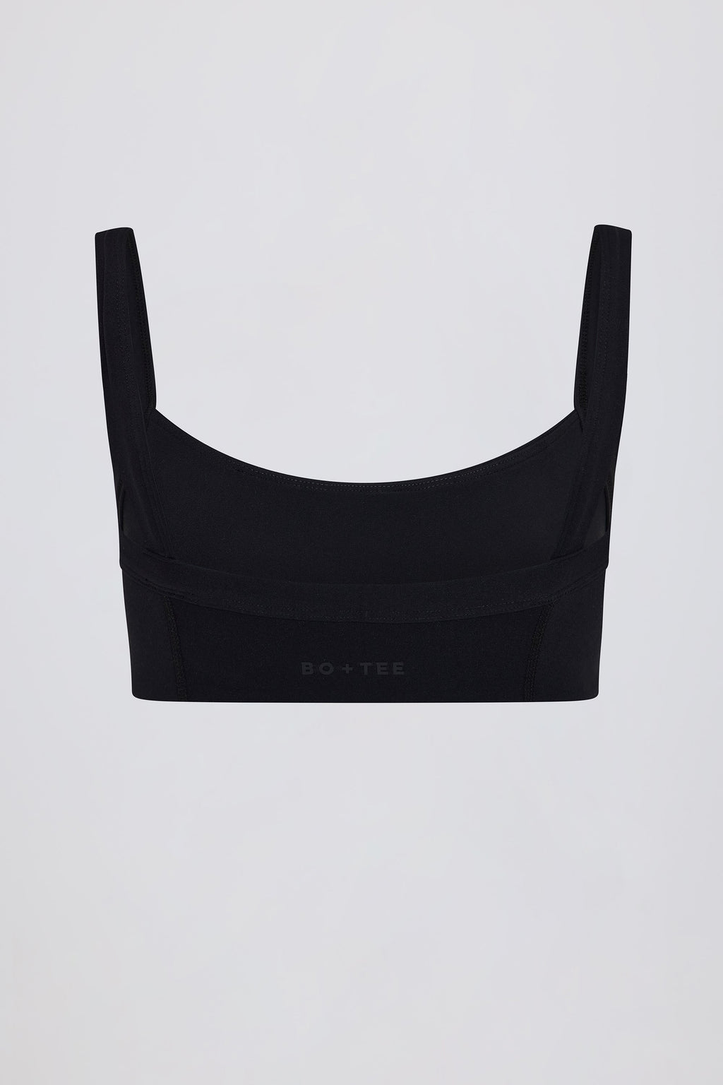 Chic Soft Active Seam-Detail Sports Bra in Black