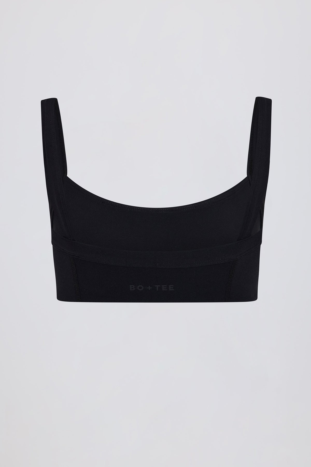 Chic Soft Active Seam-Detail Sports Bra in Black