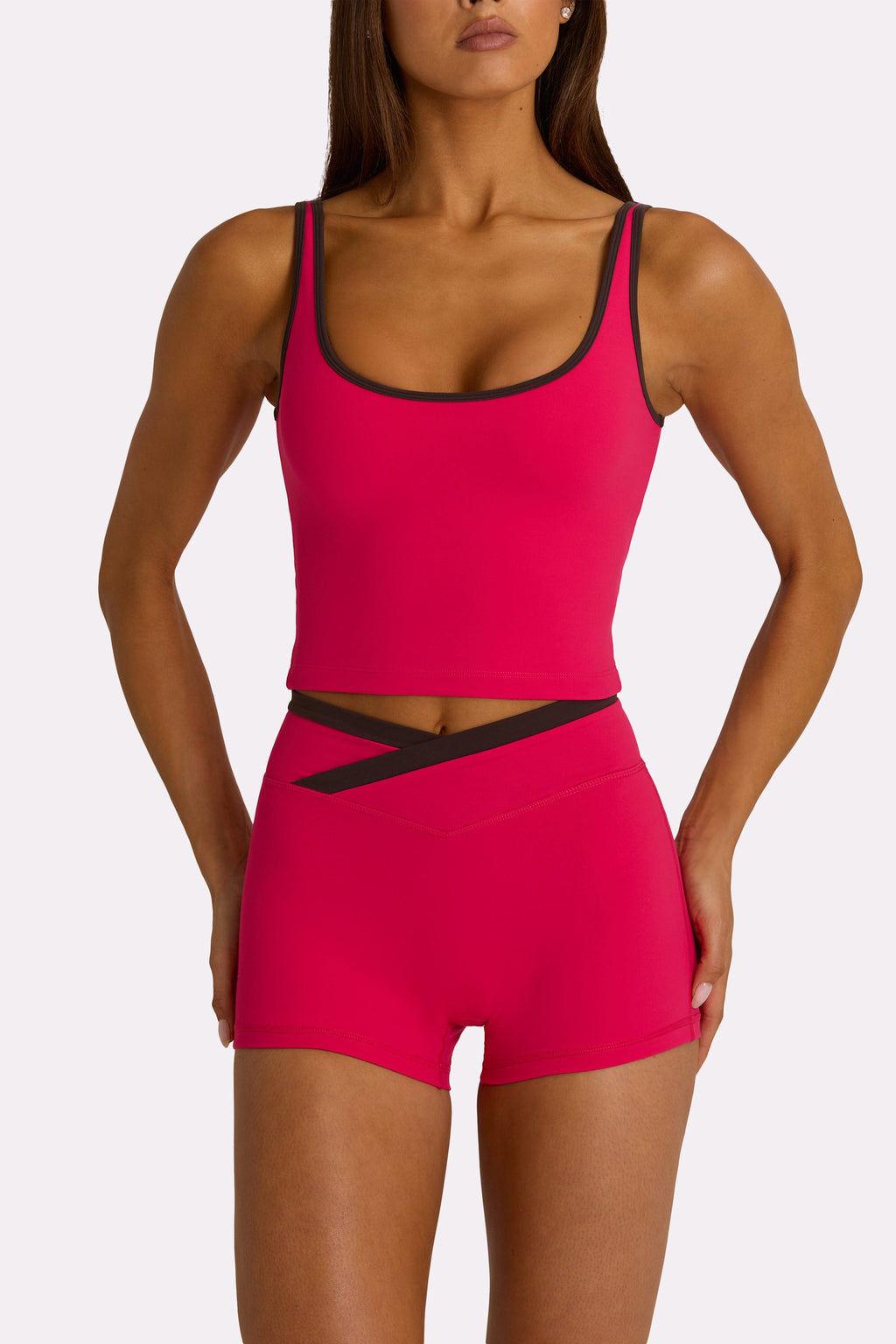Chic Soft Active Tank Top in Hot Pink