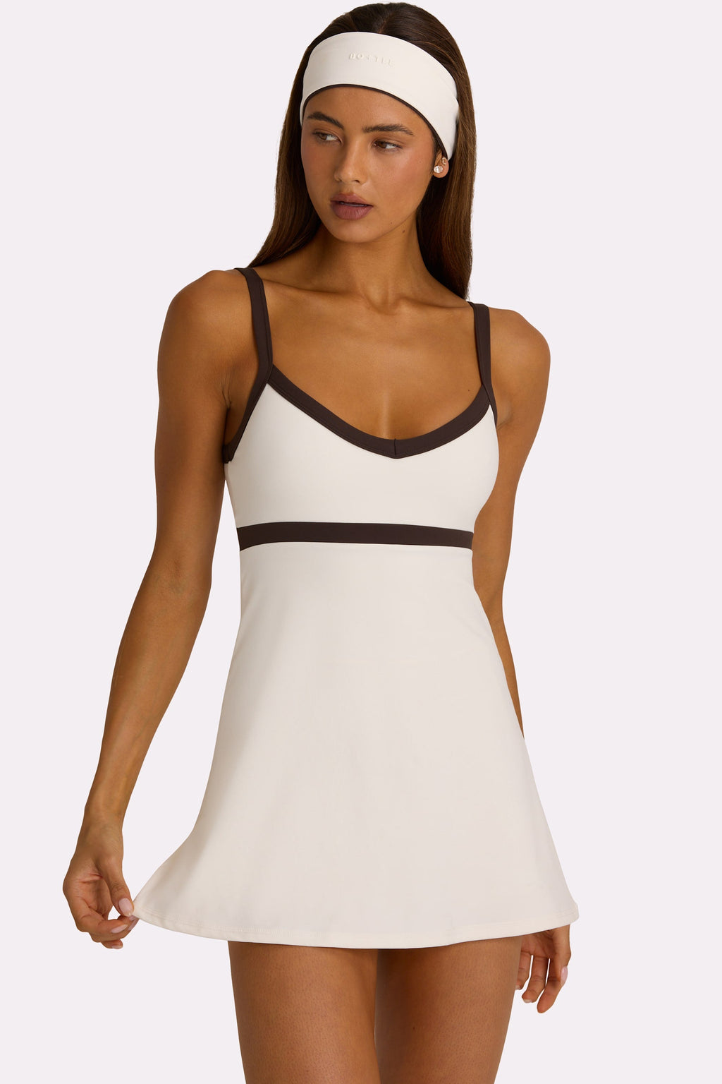 Chic Soft Active Tennis Dress in Coconut