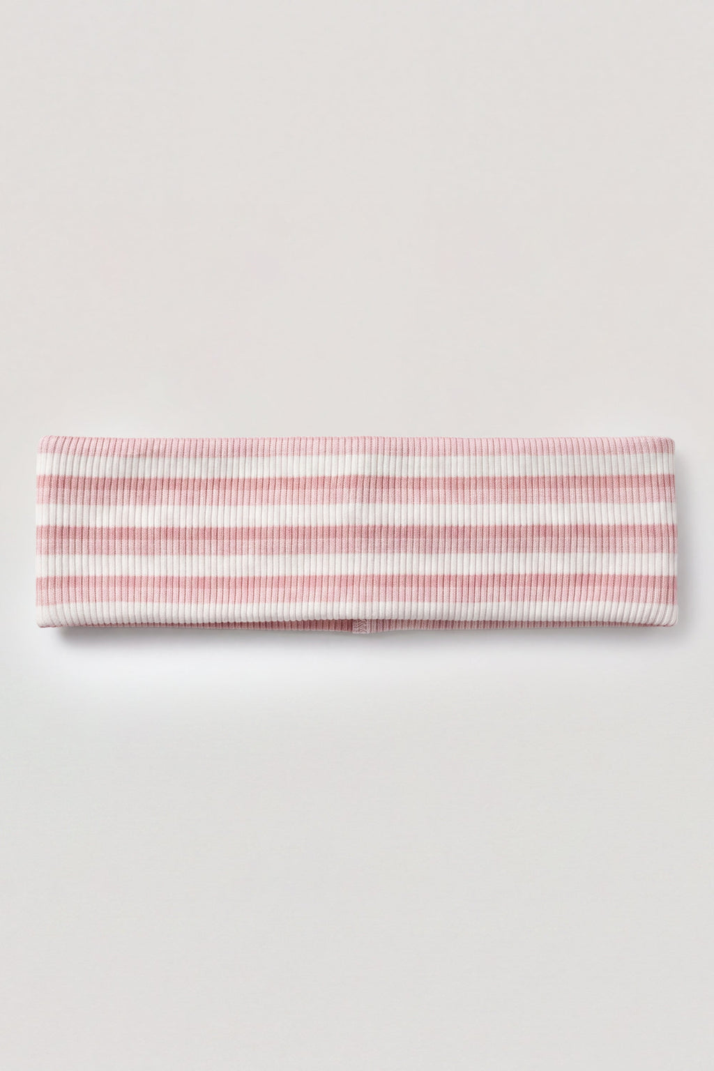 Chic Ribbed Jersey Headband in Pink Stripe