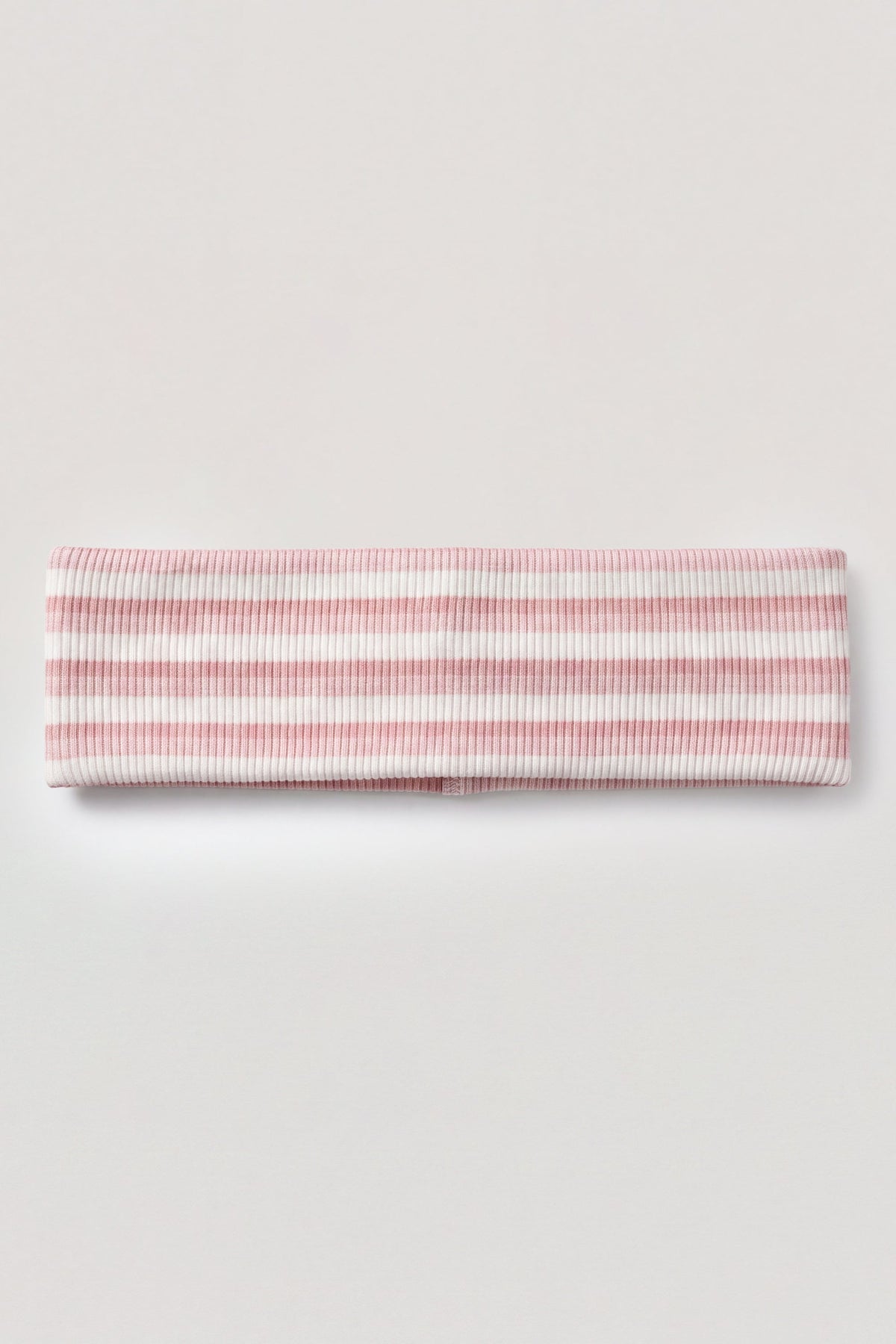 Chic Ribbed Jersey Headband in Pink Stripe
