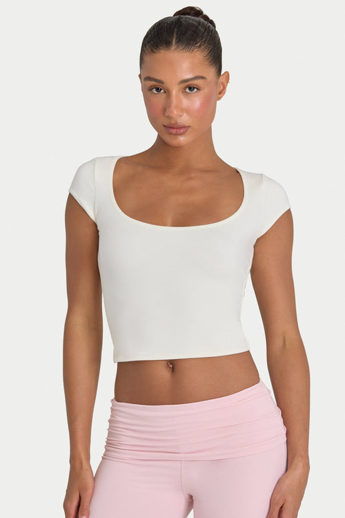Chic ButterCloud Crop Top in Coconut