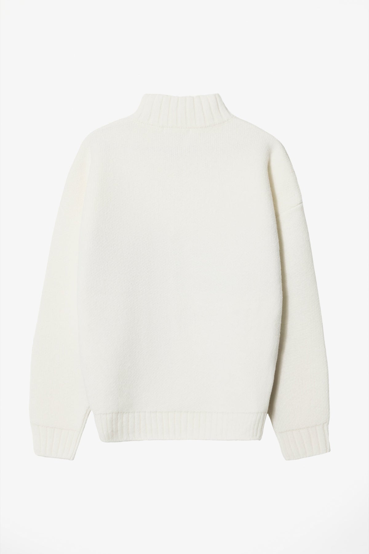 Chic Knit Quarter-Zip Turtleneck Oversized Jumper in Burgundy