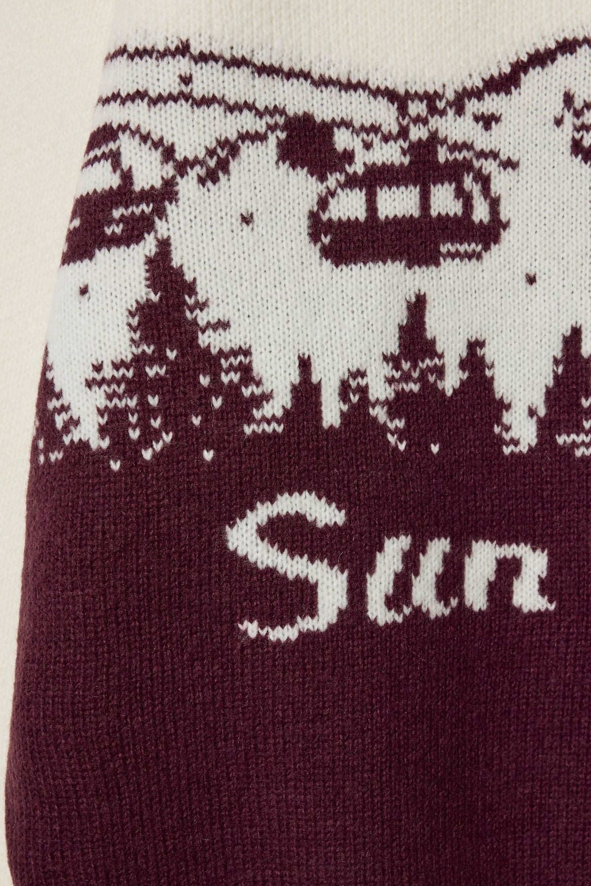 Chic Knit Quarter-Zip Turtleneck Oversized Jumper in Burgundy