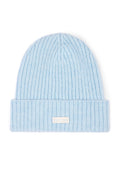 Chic Ribbed Knit Beanie Hat in Powder Blue