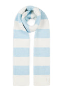 Chic Knit Striped Scarf in Powder Blue