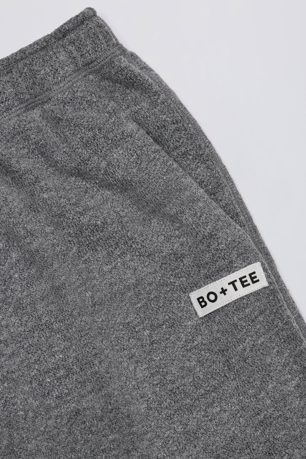Chic Textured Cotton Button Low-Rise Wide-Leg Joggers in Dark Grey
