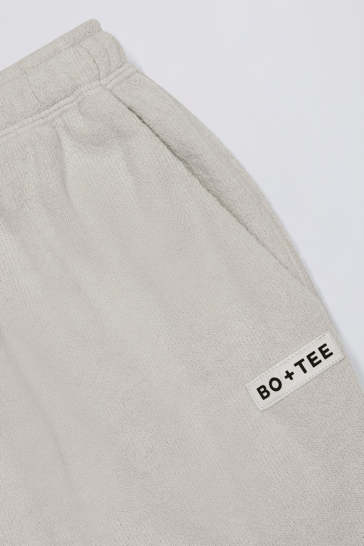 Chic Textured Cotton Button Low-Rise Wide-Leg Joggers in Light Grey