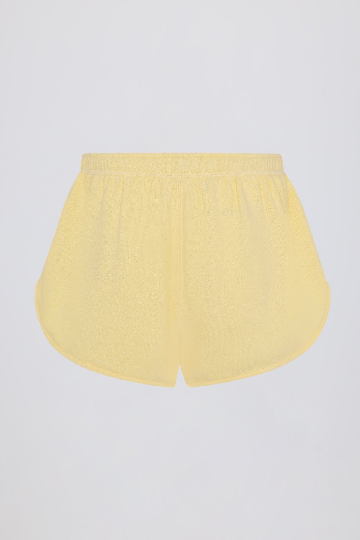 Chic Button-Detail Mid-Rise Shorts in Lemon