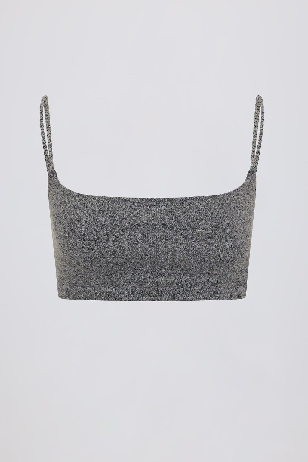 Chic Square-Neck Bralette in Dark Grey