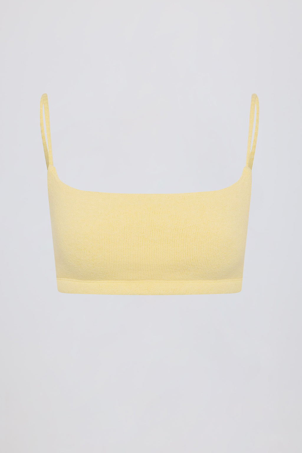 Chic Square-Neck Bralette in Lemon