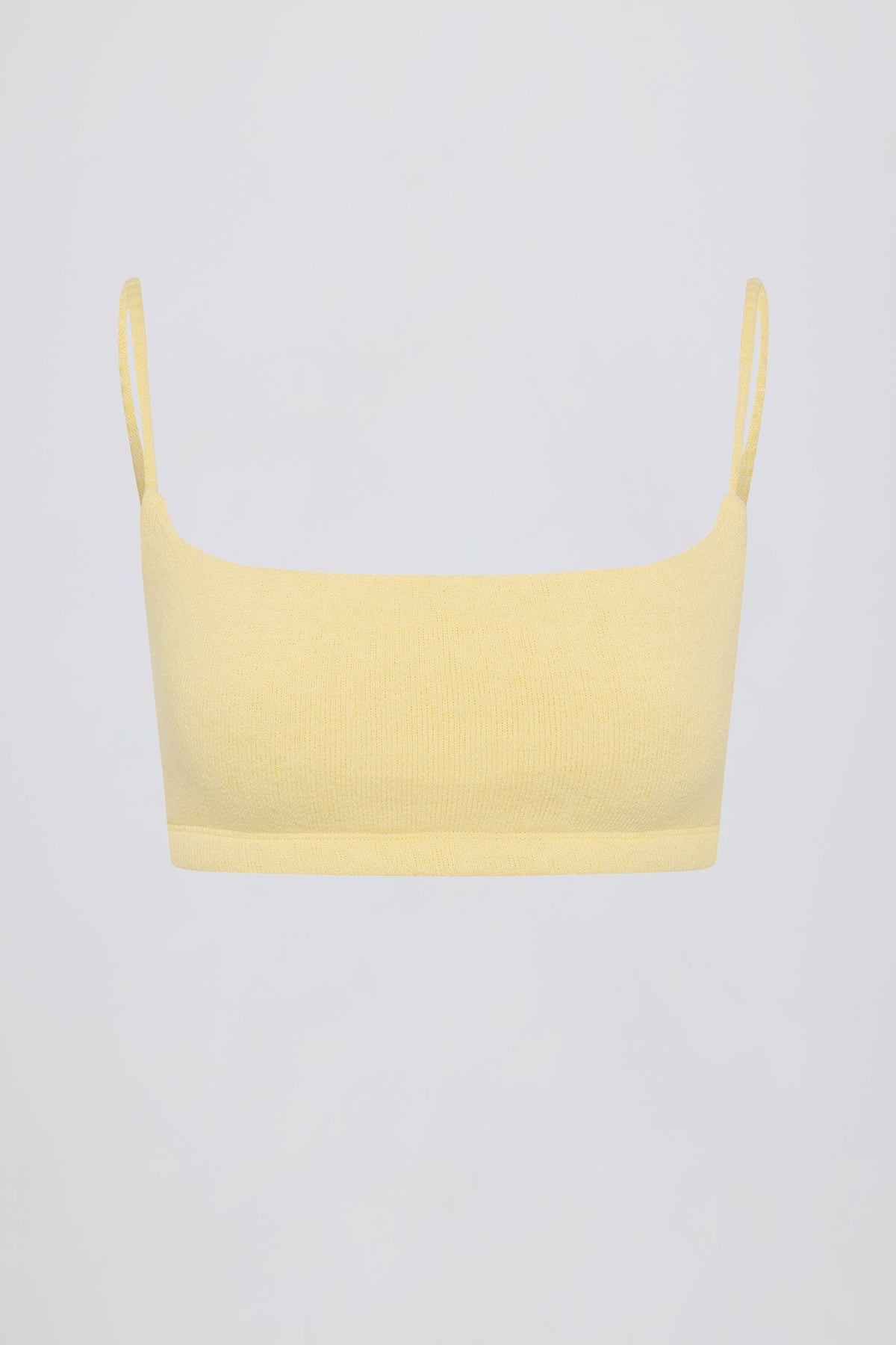 Chic Square-Neck Bralette in Lemon