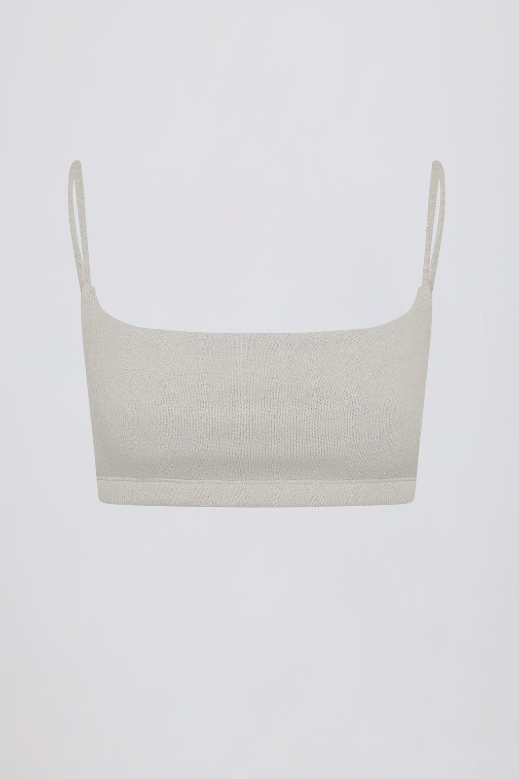 Chic Square-Neck Bralette in Light Grey