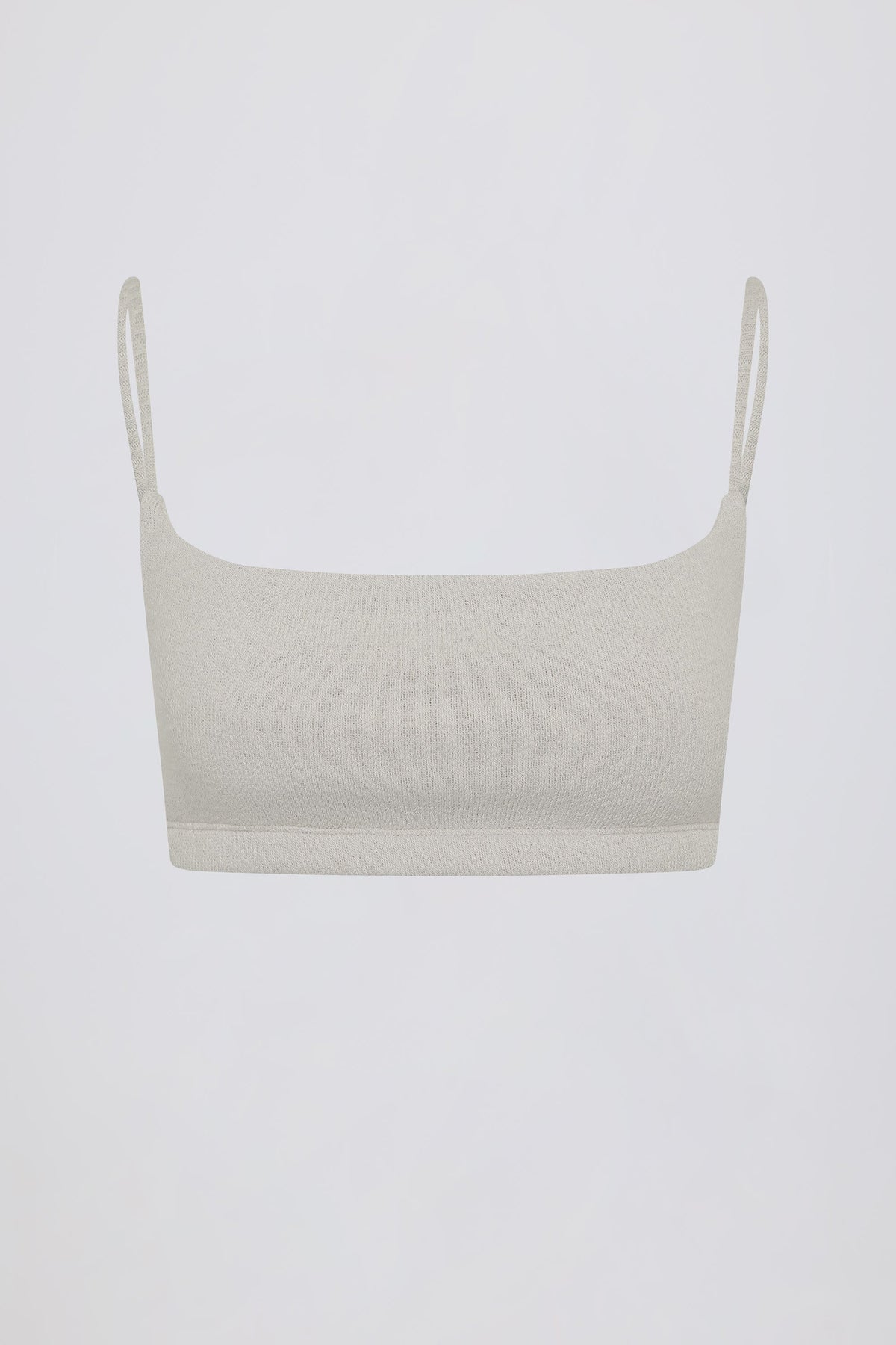 Chic Square-Neck Bralette in Light Grey