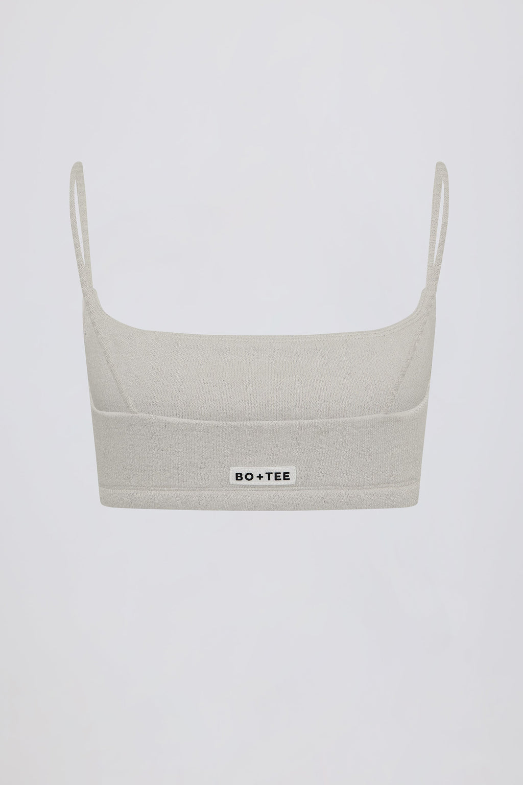 Chic Square-Neck Bralette in Light Grey