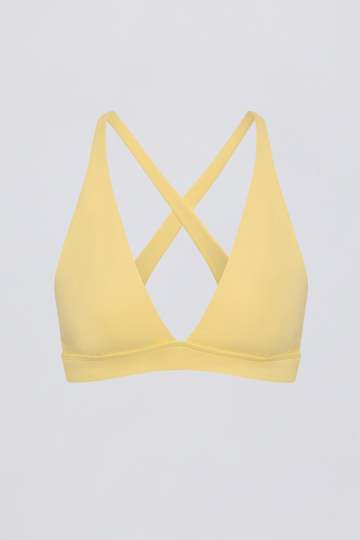 Chic Soft Active Cross-Back Sports Bra in Lemon