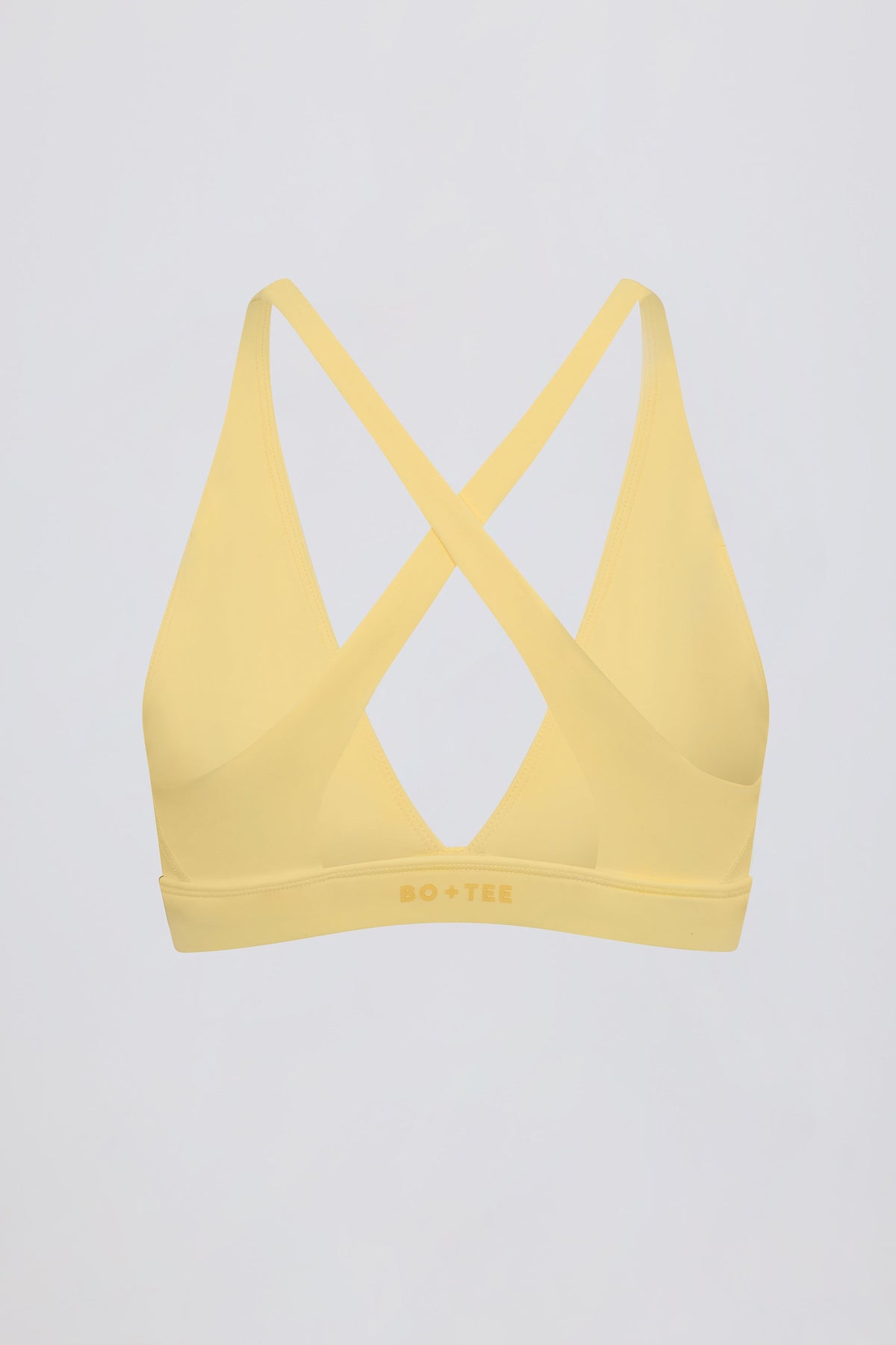 Chic Soft Active Cross-Back Sports Bra in Lemon