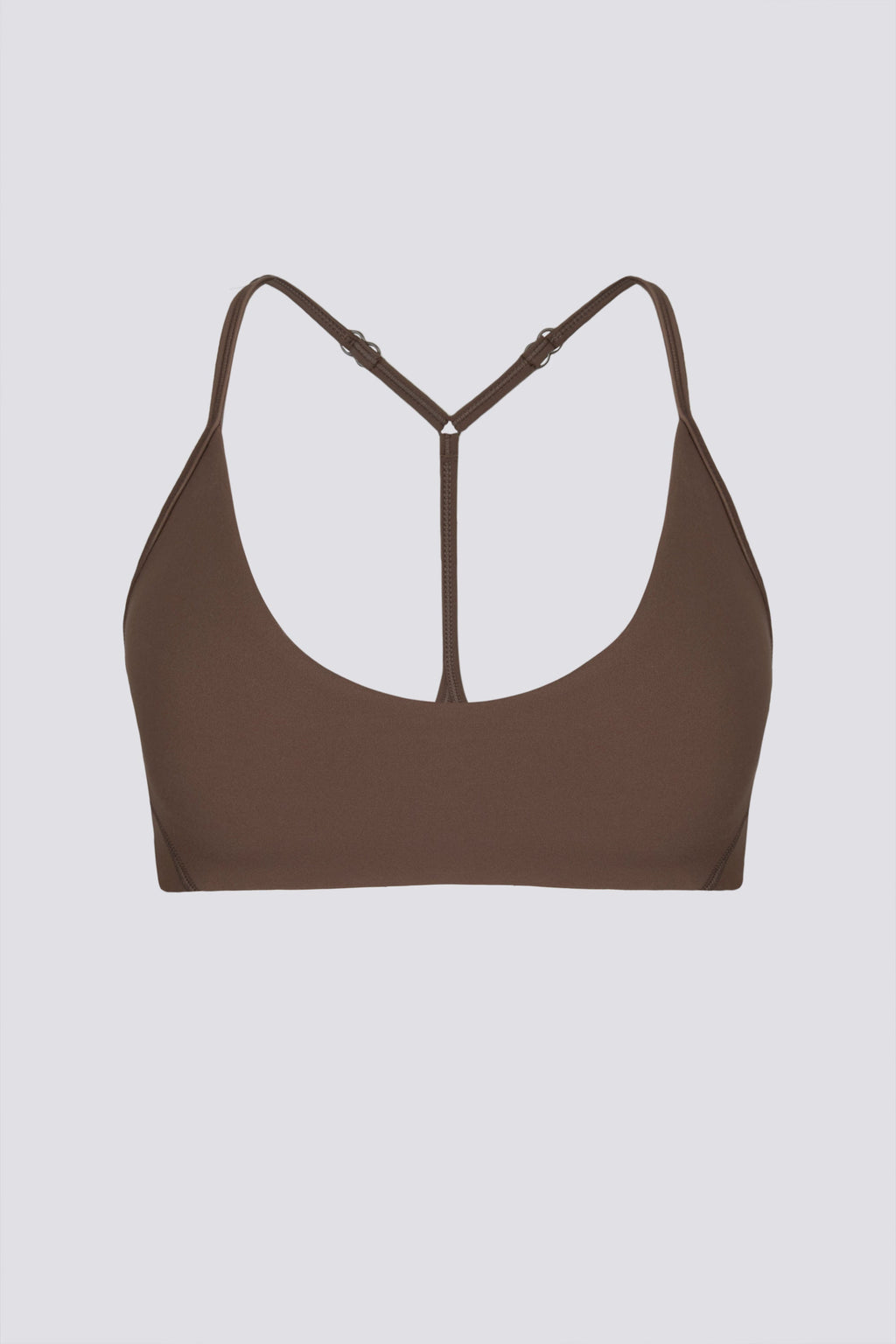 Chic Soft Active Racerback Sports Bra in Cocoa