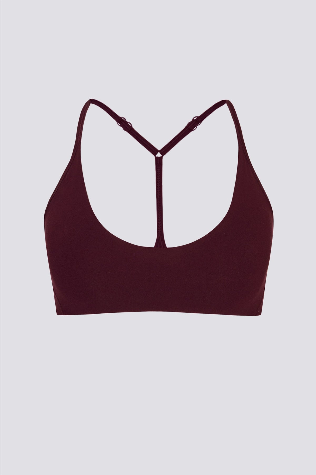 Chic Soft Active Racerback Sports Bra in Burgundy