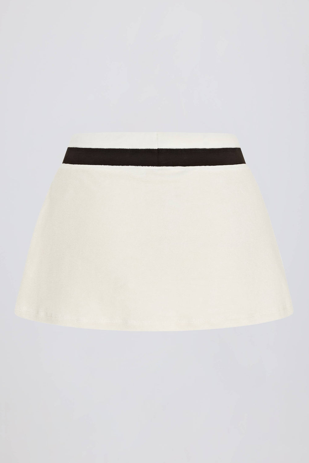 Chic Terry Towelling Mid-Rise Skort in Ivory