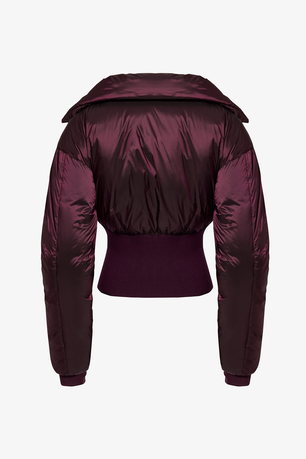 Chic Waterproof Layered Ski Jacket in Burgundy