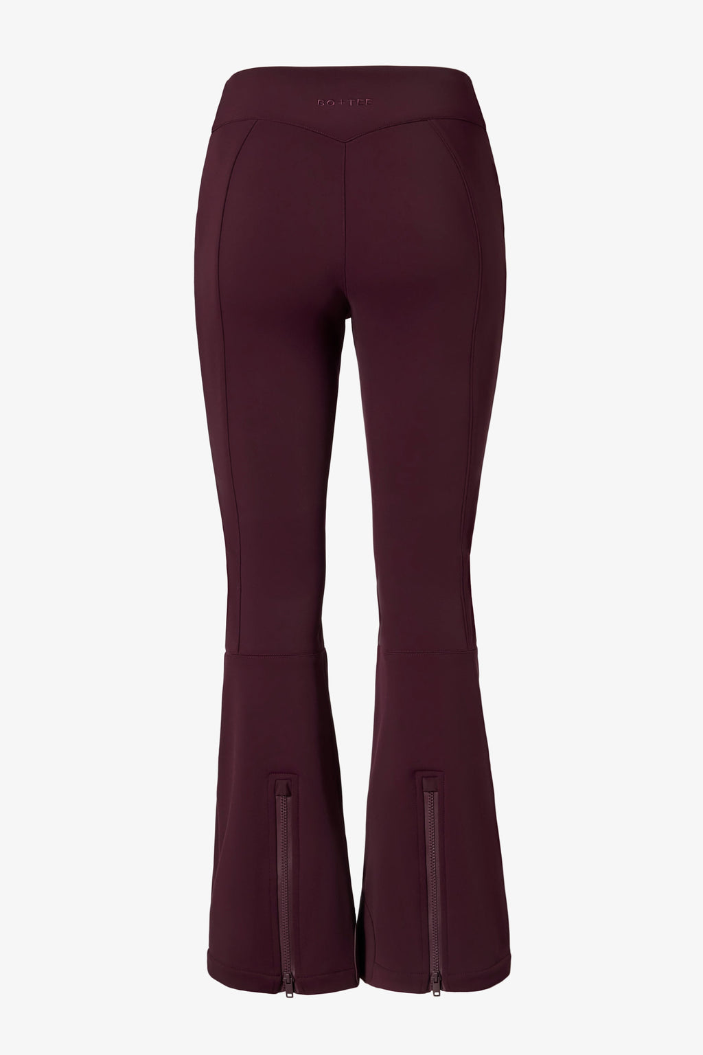 Chic Waterproof Belted Ski Salopettes in Burgundy