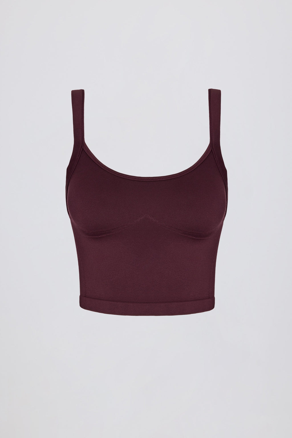 Chic Super Sculpt Seamless Longline Camisole Top in Burgundy