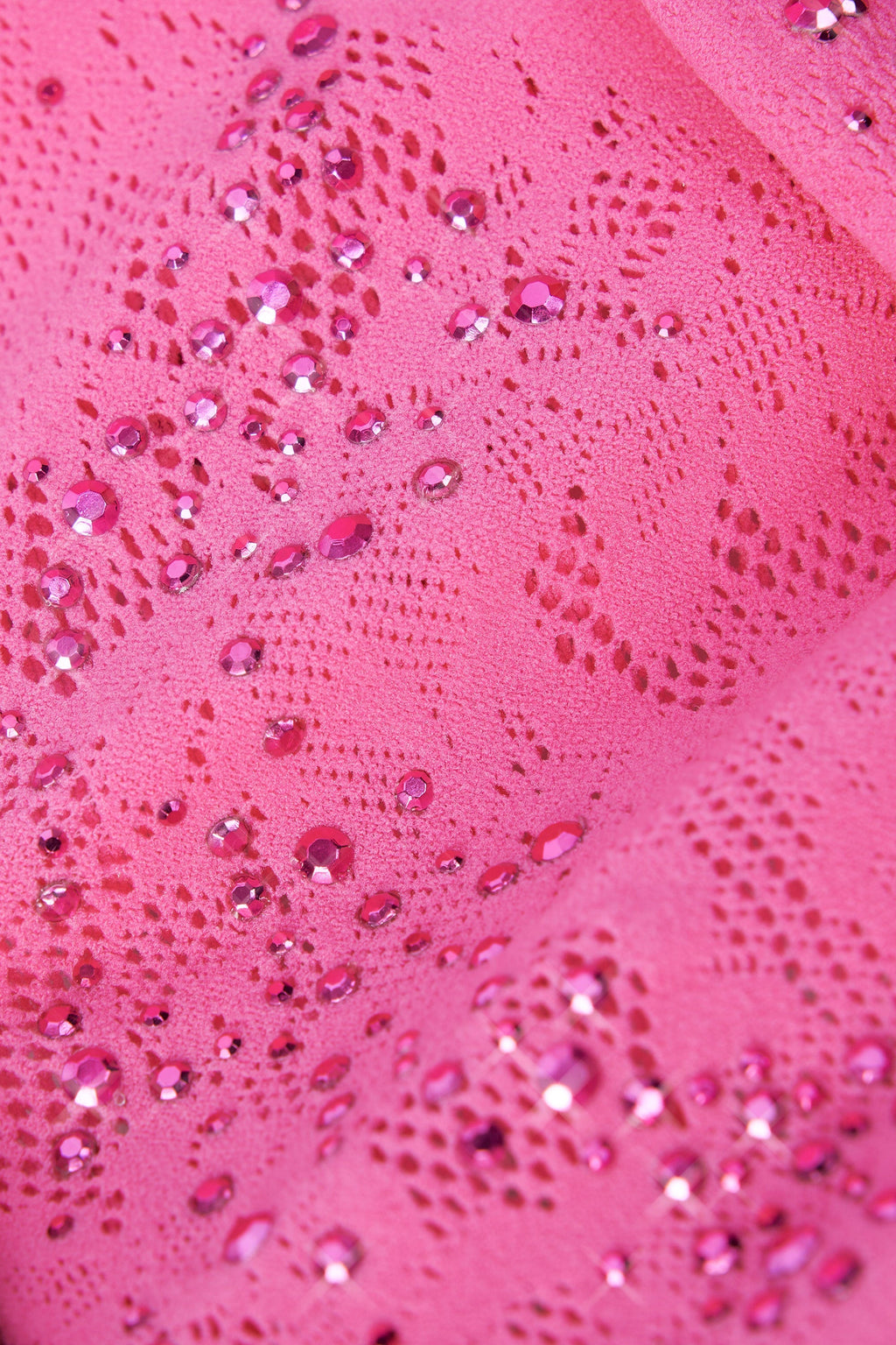 Chic Embellished Mid-Rise Mini Skirt in Bubblegum Pink