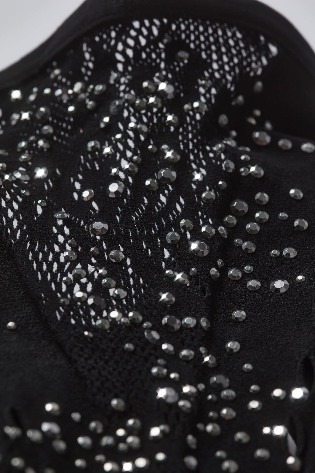 Chic Embellished Mid-Rise Flared Trousers in Black