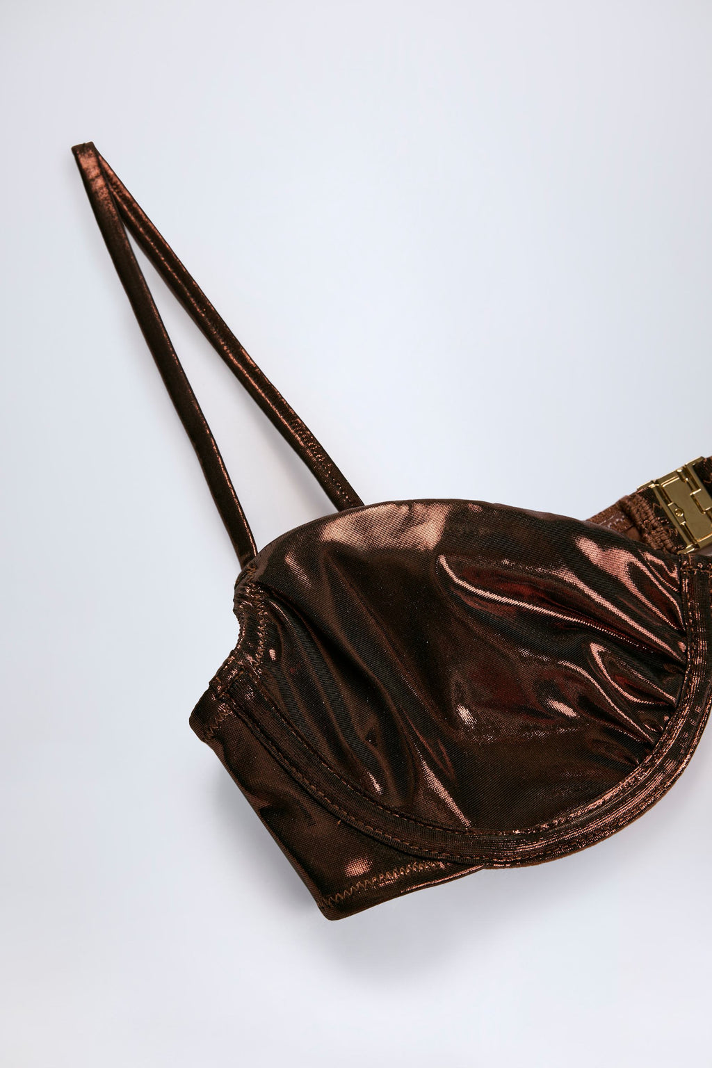 Chic Underwired Bikini Top in Bronze