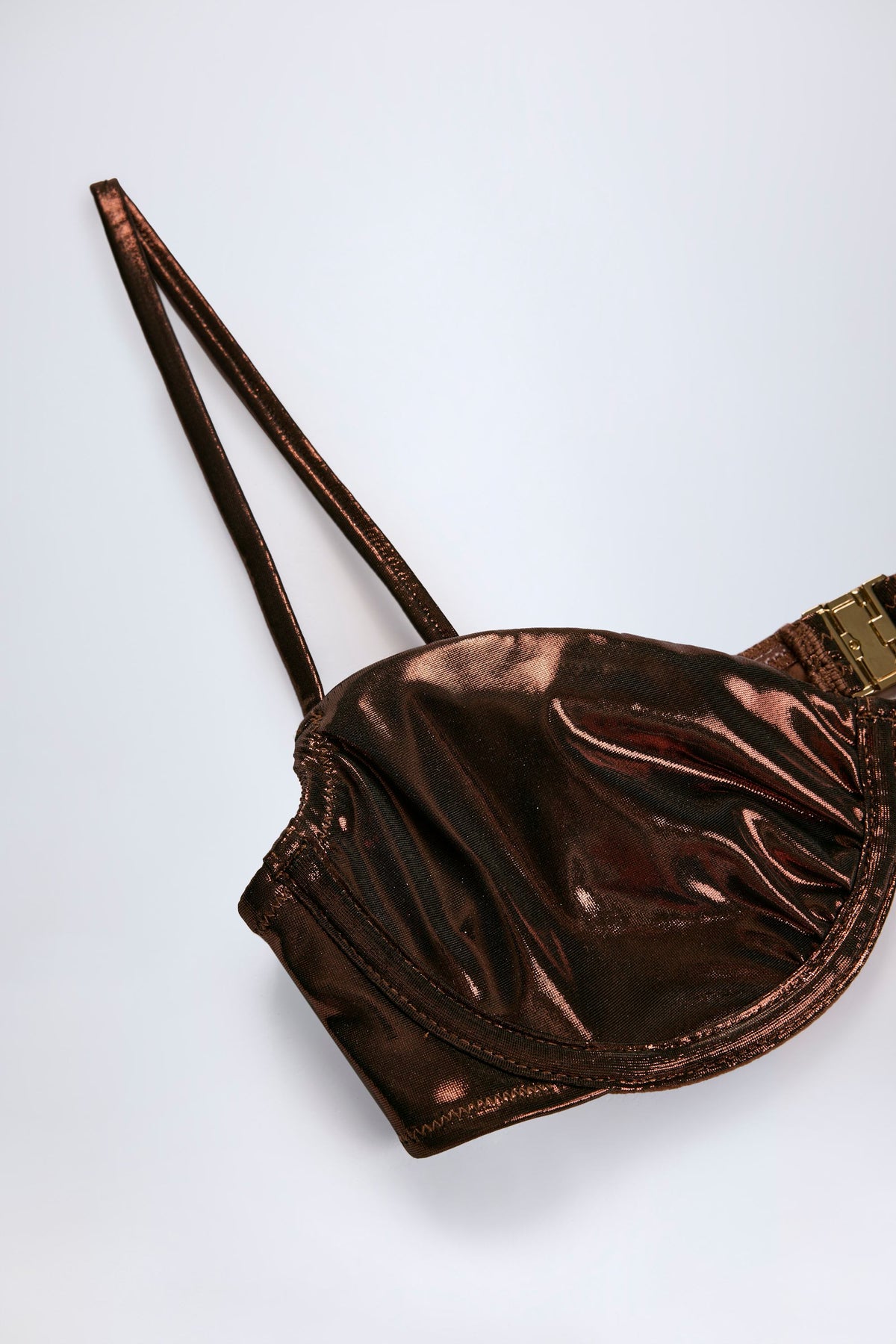Chic Underwired Bikini Top in Bronze