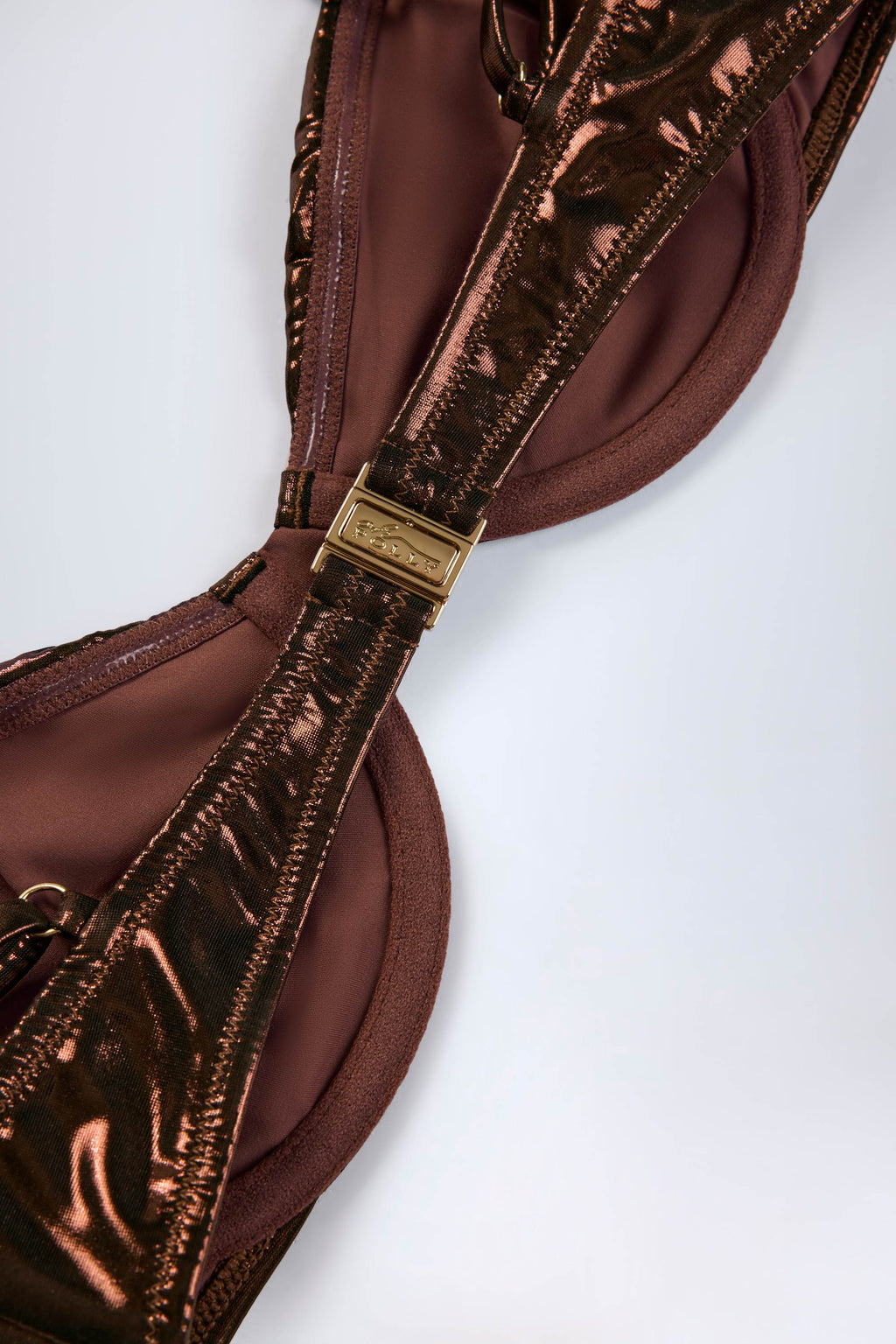 Chic Underwired Bikini Top in Bronze